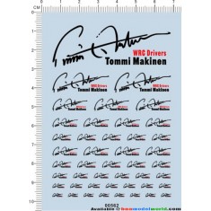 Decals - WRC Drivers Tommi Makinen Logos for 1/12, 1/18, 1/20, 1/24, 1/43 Scales