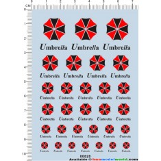 Decals - Resident Evil "Umbrella" Company Logos (Black & Red) Vol.1 for Various 