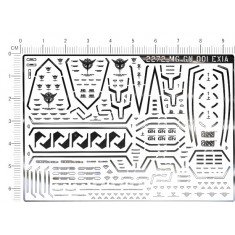 1/100 MG GN-001 Gundam Exia Metal Stickers