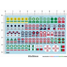 Decals - National Emblem and Flags of Different Countries for Various Scales