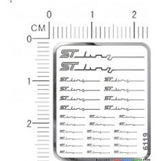ST Line Metal Logo Stickers for 1/12, 1/18, 1/20, 1/24, 1/43 Scales