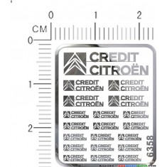 Credit Citroen Metal Logo Stickers for 1/12, 1/18, 1/20, 1/24, 1/43 Scales