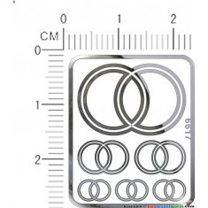 Gilera Metal Logo Stickers Vol.1 for 1/12, 1/18, 1/20, 1/24, 1/43 Scales
