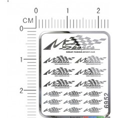 M Sports Metal Logo Stickers for 1/12, 1/18, 1/20, 1/24, 1/43 Scales