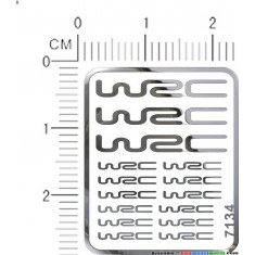 WRC Metal Logo Stickers for 1/12, 1/18, 1/20, 1/24, 1/43 Scales