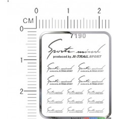 Sports Mind (X-Trail Sport) Metal Logo Stickers for 1/12, 1/18, 1/20, 1/24, 1/43