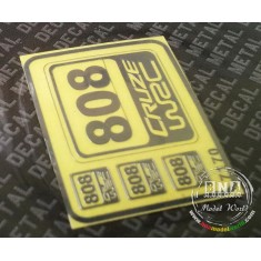 Cruze WRC 808 Metal Logo Stickers for 1/12, 1/18, 1/20, 1/24, 1/43 Scales