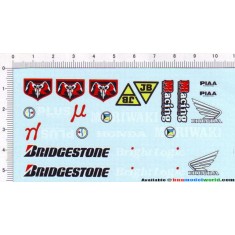 Decals - Sponsor Logos (Bridgestone, Brightlogic, Honda, Macing Plus) for Vario