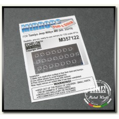 1/35 Adhesive Mirror Film - Jeep Willys MB Mirrors for Tamiya kit