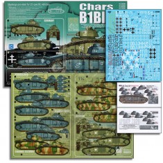 1/35 B1 Bis Tank Markings Decal for 7.SS Pz.Abt.213 Pz.Jg.Abt.657 13e Dragons & FFI