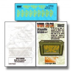 1/16 WWII .50 CAL M2 Ammo Box Labels (style 2) Decal
