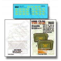 1/16 WWII .50 CAL M2 Ammo Box Labels (style 3 and 4) Decal