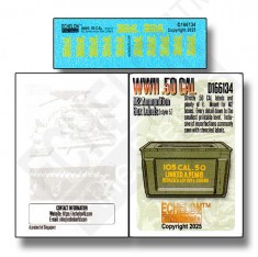 1/16 WWII .50 CAL M2 Ammo Box Labels (style 5) Decal