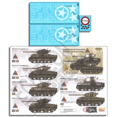 Decals for 1/16 Sandbagged Shermans of the 14th Armored Division