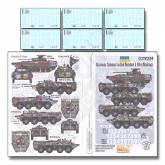1/35 Ukrainian Common Tactical Numbers and Other Markings (water-slide decals)