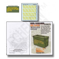 Decals for 1/35 NAM/Cold War .50 CAL M2 Ammunition Box Labels (style 1)