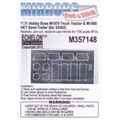 1/35 M1070 Truck Tractor & M1000 HET Semi-Trailer Mirrors (Hobby Boss) (Adhesive) 