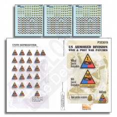 Decals for 1/35 US Armoured Division in WWII & Post War Patches