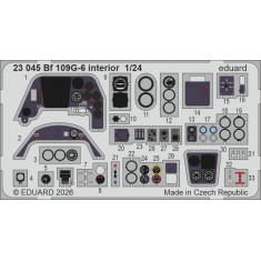 1/24 Messerschmitt Bf 109G-6 Interior Photo-etched Sheet for Airfix kits