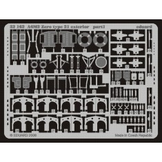 Photoetch for 1/32 Mitsubishi A6M2 Zero Type 21 Exterior for Tamiya kit