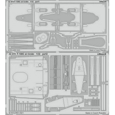 1/32 F-100C Super Sabre Air Brake Detail Set for Trumpeter kits