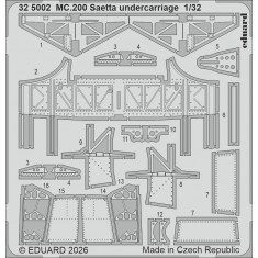 1/32 MC.200 Saetta Undercarriage PE set for Italeri kits