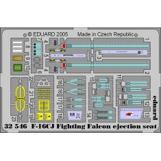 Colour Photoetch for 1/32 Lockheed Martin F-16CJ Ejection Seat for Tamiya kit