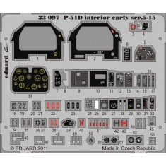 1/32 North-American P-51D Mustang Interior Detail Set (Early Ser.5-15) for Tamiya kit