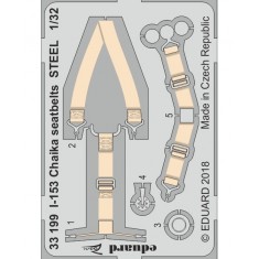 1/32 Polikarpov I-153 Chaika Seatbelts STEEL Detail-up set for ICM kits