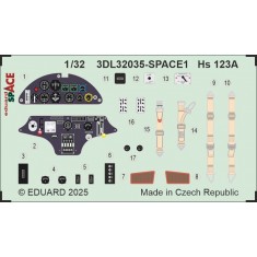 1/32 HS 123A Interior Detail parts (3D Decal) for ICM kits