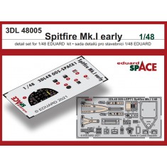 1/48 Supermarine Spitfire Mk.I Early SPACE 3D Decals & PE parts for Eduard kits