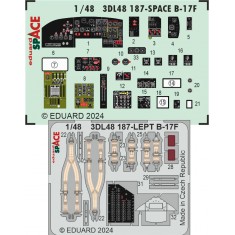 1/48 B-17F Flying Fortress 3D Decals and PE parts [SPACE] for Eduard #ED 11183