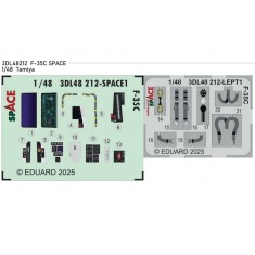 1/48 F-35C Cockpit 3D Decal and PE parts for Tamiya kits