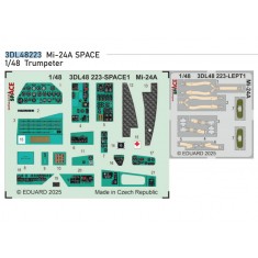 1/48 Mil Mi-24A Instrument Control Panels and Seatbelts for Trumpeter kits