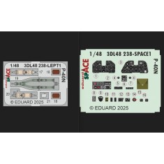 1/48 Curtiss P-40N Interior Details 3D Decal for Eduard kits