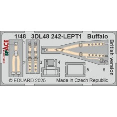 1/48 British Brewster F2A Buffalo Interior Details (3D decal) for Tamiya kits
