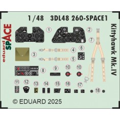 1/48 Kittyhawk Mk.IV Interior 3D Decals for Eduard kits
