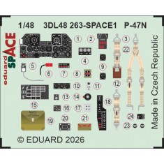 1/48 P-47N Thunderbolt Interior 3D Decals for MiniArt kits