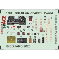 1/48 P-47M Detail Parts on 3D Decal for MiniArt kits
