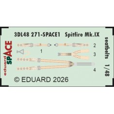 1/48 Spitfire Mk.Ix Seatbelts Detail Parts on 3D Decal