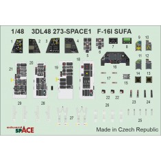 1/48 F-16I Sufa Detail Parts on 3D Decal for Great Wall Hobby kits