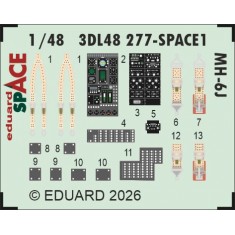 1/48 MH-6J F-16Cj Block 50 Interior Detail Parts on 3D Decal for ICM kits