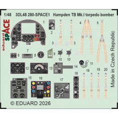 1/48 Hampden TB Mk.I Torpedo Bomber Interior Detail Parts on 3D Decal for ICM kits