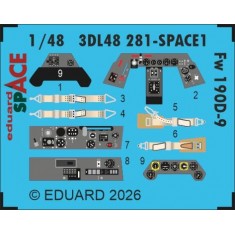 1/48 Fw 190D-9 Detail parts on 3D Decal for MiniArt kits