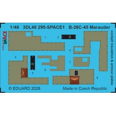 1/48 B-26C-45 Marauder Cockpit Insulation and Armour Plates 3D Decal for ICM Kits