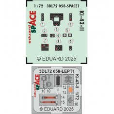 1/72 Ki-43-II Cockpit 3D Decal and PE parts for Arma Hobby kits