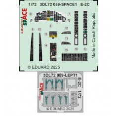 1/72 Grumman E-2C Hawkeye Panels 3D Decal and PE Seatbelts for Heller kits