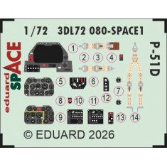 1/72 P-51D Mustang Interior 3D Decals for Arma Hobby kits