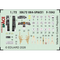 1/72 F-104J Detail Parts on 3D Decal for Fine Molds kits