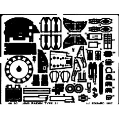 Photoetch for 1/48 J2M3 Raiden Type 21 for Hasegawa kit